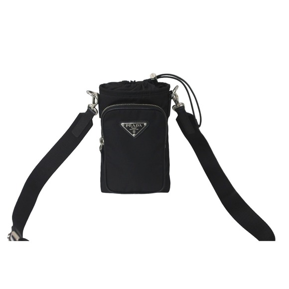 Prada Re-Nylon Case Bag Black Shoulder Smartphone - Picture 1 of 10